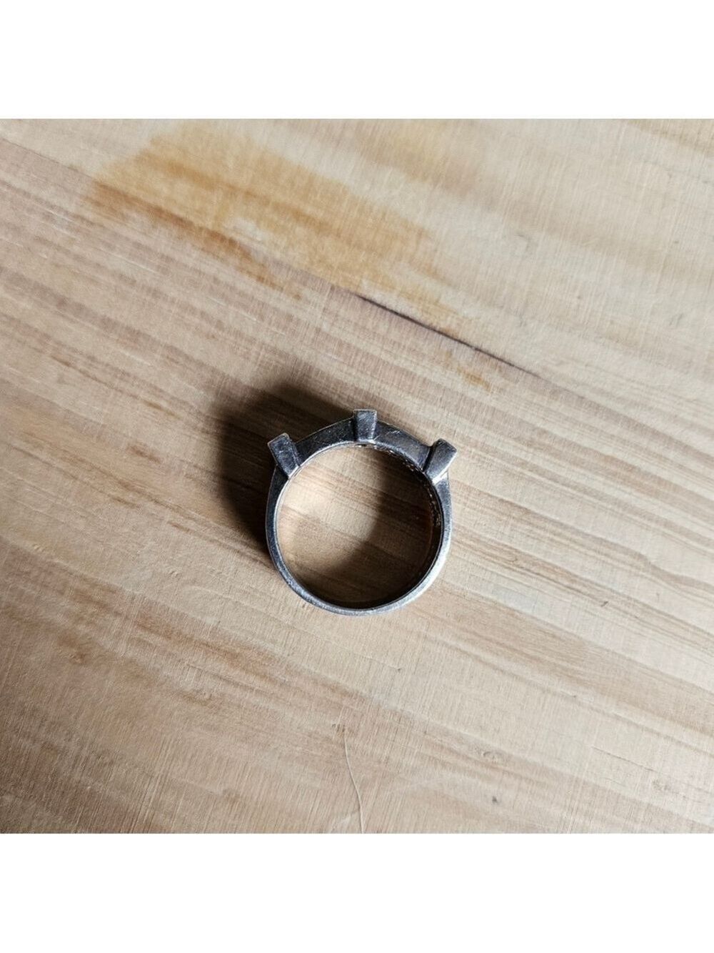 Vintage Sterling & Cz Ring, Size 7 - Picture 5 of 11
